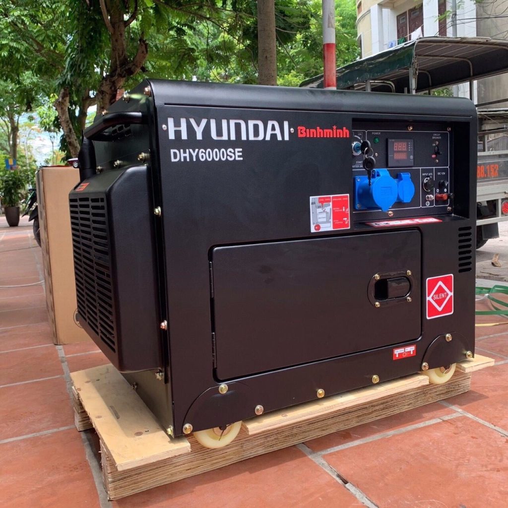 Máy phát điện chạy dầu 1 pha Hyundai DHY6000SE 5.8kVA