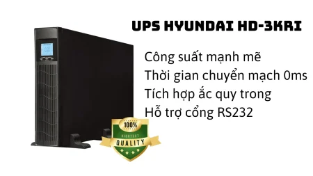 Bộ lưu điện UPS Online 3kVA Hyundai HD-3KRi 