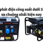 Top máy phát điện công suất dưới 5kVA được ưa chuộng nhất hiện nay