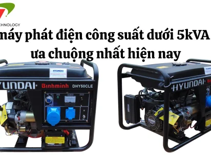 Top máy phát điện công suất dưới 5kVA được ưa chuộng nhất hiện nay