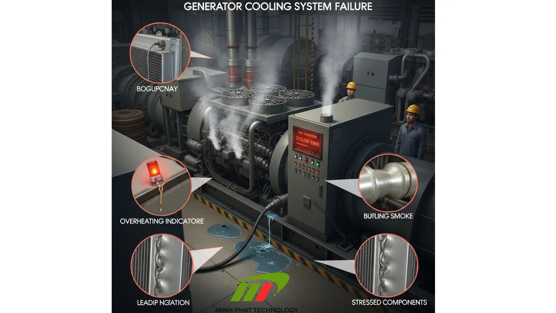 Máy phát điện bị lỗi hệ thống làm mát