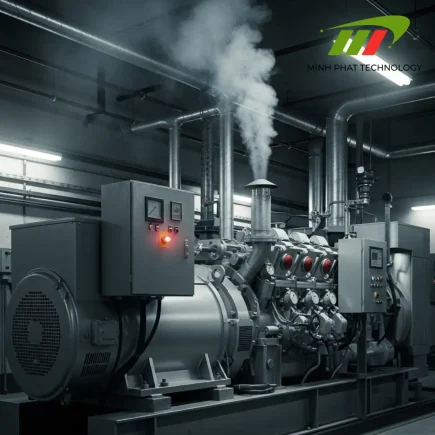 Máy phát điện phát ra khói