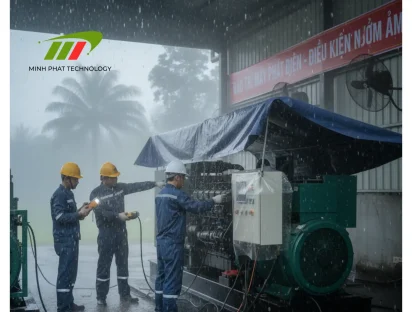 Bảo trì máy phát điện trong mùa mưa