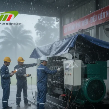 Bảo trì máy phát điện trong mùa mưa
