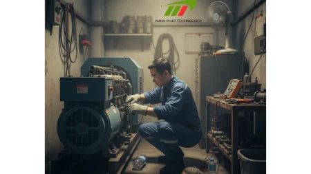 Bảo trì máy phát điện trong phòng kín, thiếu thông gió