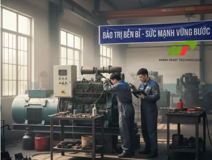Bảo trì máy phát điện cho xưởng cơ khí