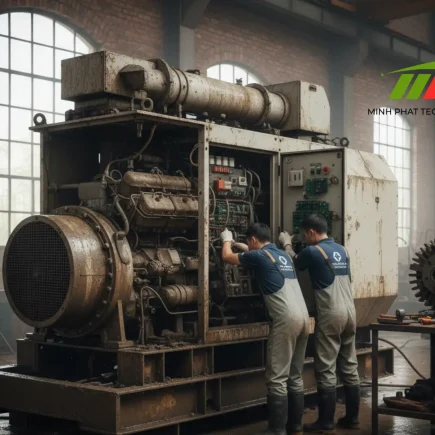 Máy phát điện sau khi bị ngập nước – quy trình xử lý